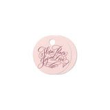"Hope, Peace, Joy, & Love " Pink and Burgundy Foil Holiday Gift Tag, Set of 15