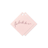 "Fa La La" Burgundy Foil on Pink Holiday Gift Tag, Set of 15