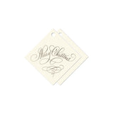 "Merry Christmas" Champagne on Cream Holiday Gift Tags, Set of 15