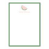 Girls Green Border Pink Watermelon Custom Notepad
