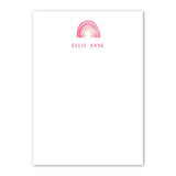 Girls Watercolor Pink Rainbow Custom Notepad