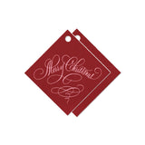"Merry Christmas" Pink Foil on Wine Holiday Gift Tags, Set of 15