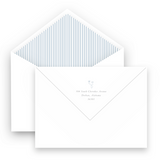 Blue Wildflower Botanical Border Baby Shower Invitation