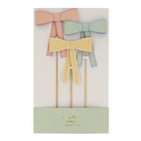 Pastel Bow Cake Toppers