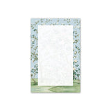 Blue floral Chinoiserie print blank 4x6 size notepad