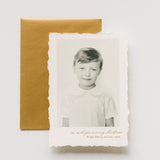 Deckled Edge Cotton Foil Printed Holiday Christmas Card II