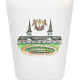 Watercolor Full Color Kentucky Derby 12oz Frosted Cup, Set of 12