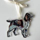 English Springer Spaniel Acrylic Christmas Dog Ornament