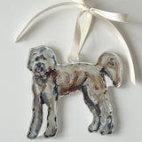Doodle Love Acrylic Christmas Dog Ornament
