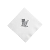 Grey Vintage Carriage / Pram Foil Printed Cocktail Napkins, Set of 20