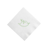 Green Foil Rocking Horse Cocktail Napkins, Set of 20