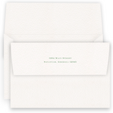 Green Border Monogram with Floral Watercolor Trellis Empire Script Wedding Invitation