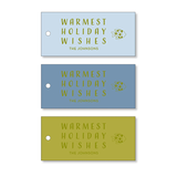 Holiday Wishes Engraved Holiday Gift Tags, Set of 50
