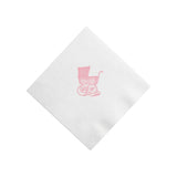 Pink Vintage Carriage / Pram Foil Printed Cocktail Napkins, Set of 20