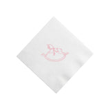 Pink Foil Rocking Horse Cocktail Napkins, Set of 20