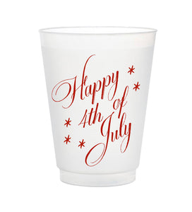 Happy 4th of July frosted cups