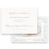 Landscape Soft Blue Holiday Card / Birth Announcement