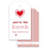 You're The Bomb (Pink) Valentine's Day Gift Tag