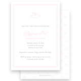 Pink Baby Rocking Horse Baby Shower Invitation
