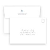 Vintage Blue Carriage Baby Shower Invitation