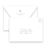 Vintage Blue Carriage Baby Shower Invitation