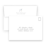 Blue Lamb Shower Baby Shower Invitation