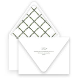 Watercolor Garland Lattice Landscape Holiday Card