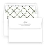 Watercolor Garland Lattice Landscape Holiday Card
