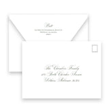 Watercolor Garland Lattice Portrait Holiday Card
