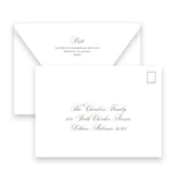 Watercolor Garland Lattice Landscape Holiday Card