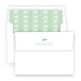 Green Leaping Bunny Baby Shower Invitation