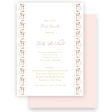 Floral Swirl Girls Baby Shower Invitation