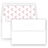 Girl's Watercolor Pink Bonnet Lined Stationery