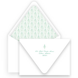 Mint Floral Lined Women's Stationery