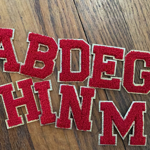 Red Varsity Letter