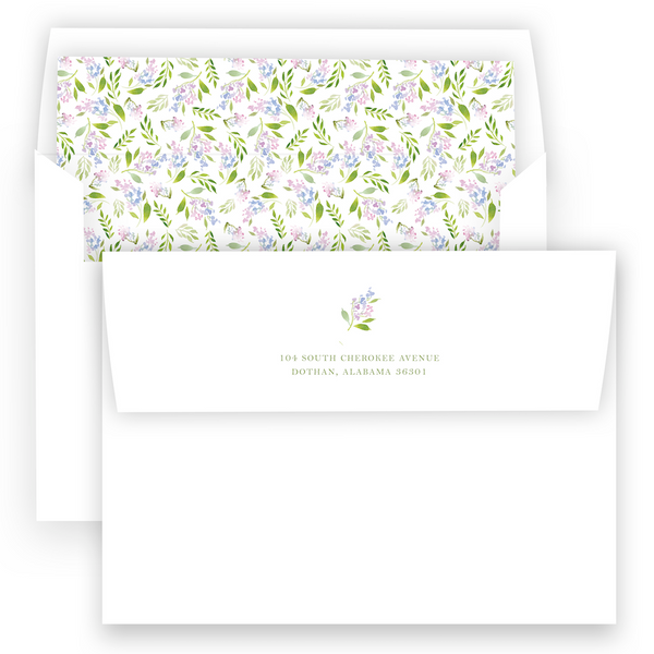 Watercolor Hydrangea Baby Shower Invitation
