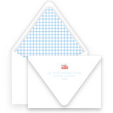 Boy's Watercolor Firetruck Lined Stationery