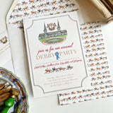 Watercolor Kentucky Derby Run for the Roses Party Invitation