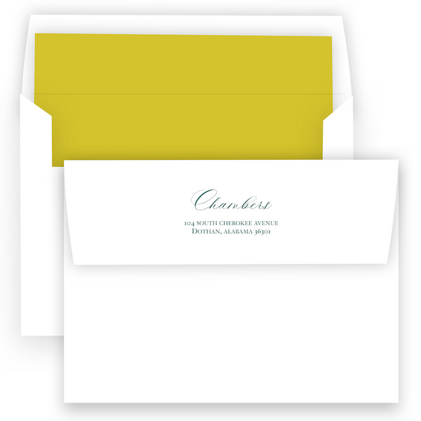 Chartreuse & Forest Green Portrait Holiday Card