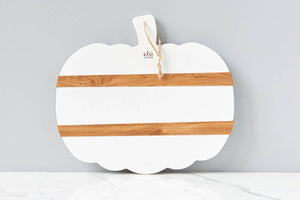 White Mod Pumpkin Charcuterie Board by Etu' Home