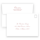 Red "Merry Christmas to All and to All a Good Night" Portrait Holiday Card