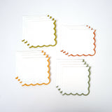 Fall Autumn Scallop Cocktail Napkins