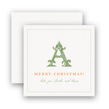 Family Monogram Holiday Enclosure Card