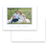 Blue Merry Merry Christmas Holiday Card