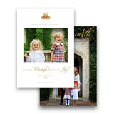Gold "Peace on Earth" Portrait Holiday Card