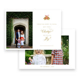 Gold "Peace on Earth" Landscape Holiday Card