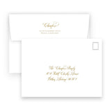 Gold "Peace on Earth" Portrait Holiday Card