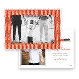 Watercolor Red & Gray Choo Choo Train Landscape Holiday Card