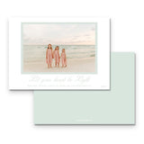 Simple Let Your Heart Be Light Mint Landscape Holiday Card