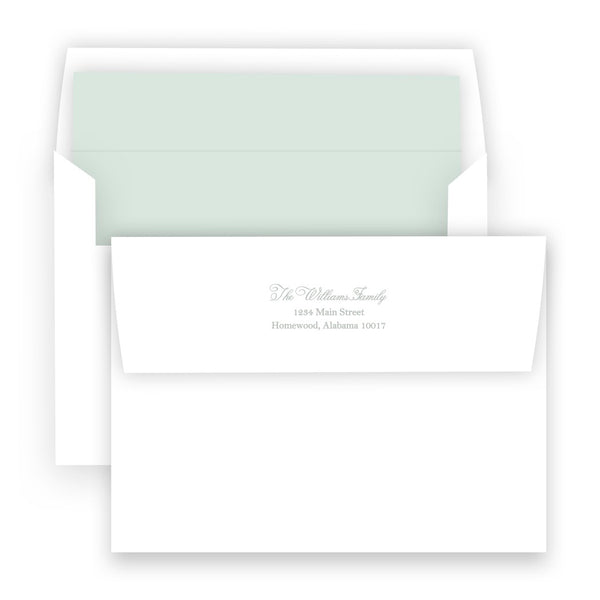 Simple Let Your Heart Be Light Mint Portrait Holiday Card